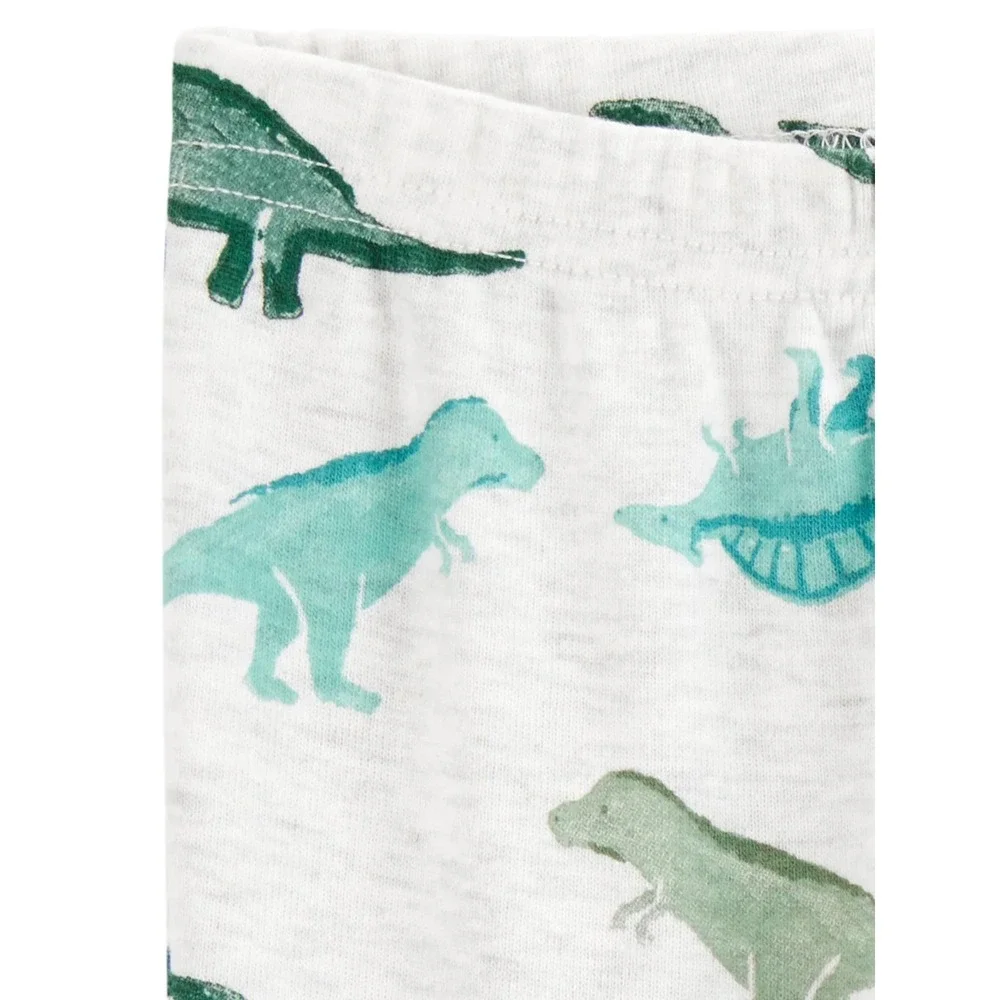 Carters Child Of Mine Baby Boy Dinosaur 5 Pieces - 3 Bodysuits & 2 Pants Preemie